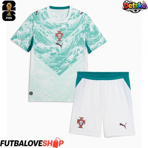 Dres Portugalsko Preč pre deti MS 2026 Krátky Rukáv (+ trenírky)